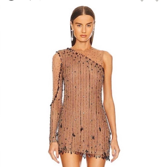 NBD Zintia Embellished Mini Dress in Black EUC flaw - Picture 3 of 10